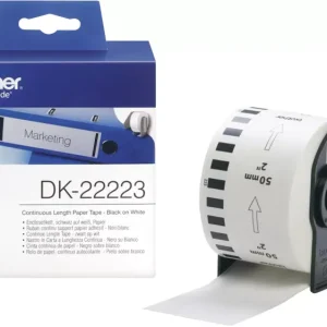 Brother DK-22223 Etiketten Rolle 50 mm x 30.48 m Papier Weiß 1 St. Permanent haftend DK22223 Universal-Etiketten