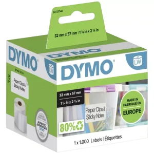 DYMO Etiketten Rolle 11354 S0722540 57 x 32mm Papier Weiß 1000 St. Permanent haftend Universal-Etiketten