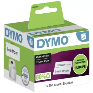 DYMO Etiketten Rolle 11356 S0722560 89 x 41mm Papier Weiß 300 St. Wiederablösbar Namensschild-Etiketten voelkner