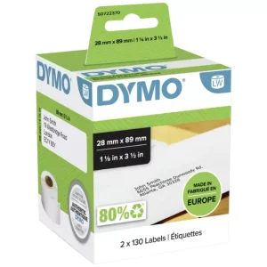 DYMO Etiketten Rolle 99010 S0722370 89 x 28mm Papier Weiß 260 St. Permanent haftend Adress-Etiketten