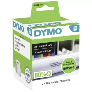DYMO Etiketten Rolle 99012 S0722400 89 x 36mm Papier Weiß 520 St. Permanent haftend Versand-Etiketten voelkner