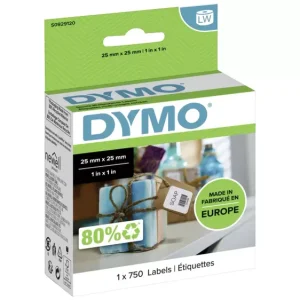 DYMO Etiketten Rolle S0929120 S0929120 25 x 25mm Papier Weiß 750 St. Wiederablösbar Universal-Etiketten voelkner