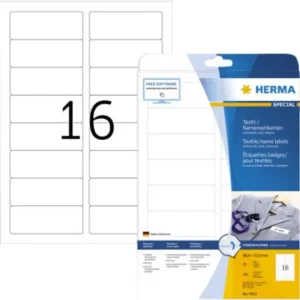 Herma 4515 Namens-Etiketten 88.9 x 33.8mm Acetatseide Weiß 320 St. Wiederablösbar Laserdrucker, Kopierer, Farblaserdrucker