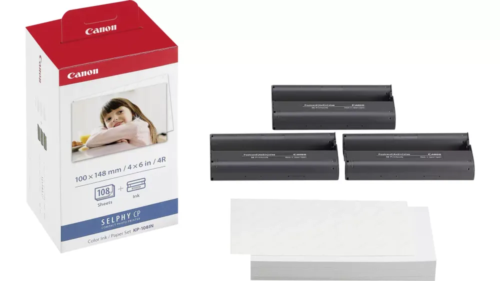 Canon Selphy Photo Pack KP-108IN 3115B001 Fotodrucker Kassette (Tinte/Papier) 108 Blatt voelkner