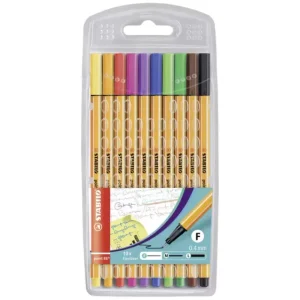 Stabilo point 88 8810 Fineliner Rot, Blau, Grün, Schwarz, Gelb, Orange, Violett, Pink, Hellgrün, Braun 0.4mm 10St. voelkner