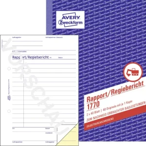 Avery-Zweckform Regiebericht Formular 1770 DIN A5 Anzahl der Blätter: 40 voelkner