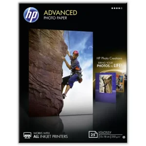 HP Advanced Photo Paper Q8696A Fotopapier 13 x 18cm 250 g/m² 25 Blatt Glänzend voelkner