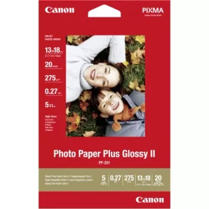 Canon Photo Paper Plus Glossy II PP-201 2311B018 Fotopapier 13 x 18cm 265 g/m² 20 Blatt Glänzend voelkner