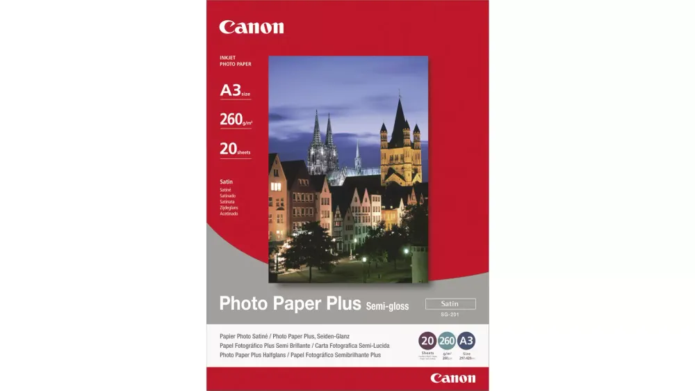 Canon Photo Paper Plus Semi-gloss SG-201 1686B026 Fotopapier DIN A3 260 g/m² 20 Blatt Seidenglänzend