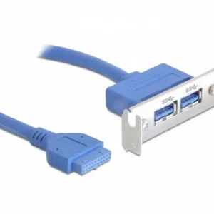Delock USB 3.0 19-pin - 2 x USB 3.0- PC-Slotblech 1St.