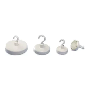 Magnetoplan Hakenmagnet (Ø) 36mm rund, mit Haken Weiß 1 St. 52636