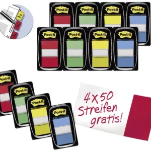 Post-it Haftstreifen FT600003493 Rot, Gelb, Blau, Grün voelkner