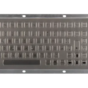 Joy-it IPC Keyboard 02 IP65 NEMA 4X Kabelgebunden Tastatur Deutsch, QWERTZ Silber mit Trackball, Maustasten, Staubgeschützt