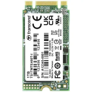 Transcend MTE460T-I 1TB Interne M.2 PCIe NVMe SSD 2242 PCIe NVMe 3.0 x2 Industrial TS1TMTE460T-I