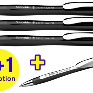 Schneider Schreibgeräte 4 St. Slider Rave XB 132584 Kugelschreiber 0.7mm Schreibfarbe: Blau N/, SCHNEIDER SCHREIBGERÄTE vo...