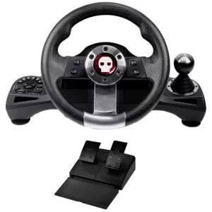 Konix Pro Steering Wheel Lenkrad PlayStation 4, Xbox One, Xbox Series S, Xbox Series X, Nintendo Switch Schwarz inkl voelkner