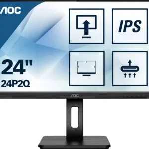 AOC 24P2Q LCD-Monitor EEK E ( - G) 61 cm (24 Zoll) 1920 x 1080 Pixel 16:9 4 ms Kopfhörer-Buchse, Audio-Line- IPS LED