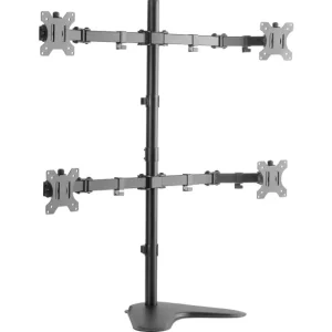 LogiLink BP0046 4fach Monitor-Standfuß 33,0 cm (13") - 81,3 cm (32") Schwarz Höhenverstellbar, Neigbar, Schwenkbar, Drehbar