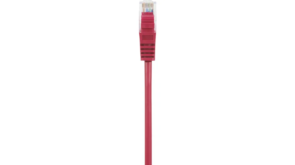 Basetech BT-2272248 RJ45 Netzwerkkabel, Patchkabel CAT 5e U/UTP 1.00m Rot mit Rastnasenschutz voelkner