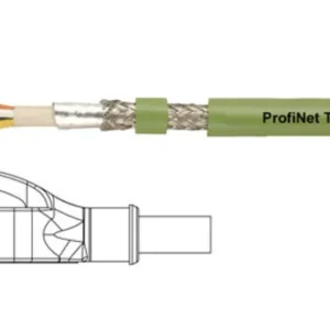 Helukabel 806412 RJ45 Netzwerkkabel, Patchkabel CAT 5e SF/UTP 3.00m Grün PUR-Mantel, Geflechtschirm, Folienschirm, flexibl...