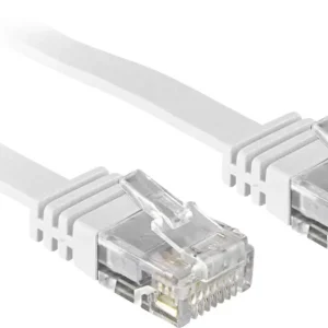 LINDY 47505 RJ45 Netzwerkkabel, Patchkabel CAT 6 U/UTP 10.00m Weiß mit Rastnasenschutz 1St.