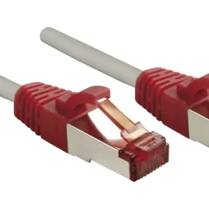 LINDY 47838 RJ45 Netzwerkkabel, Patchkabel CAT 6 S/FTP 2.00m Grau mit Rastnasenschutz 1St.