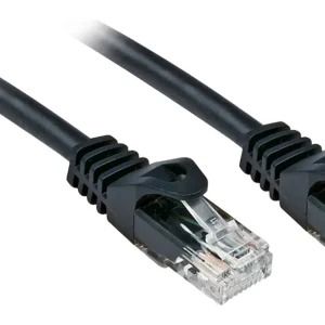 LINDY 48193 RJ45 Netzwerkkabel, Patchkabel CAT 6 U/UTP 2.00m Schwarz 1St.