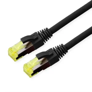 Roline 21.15.0751 RJ45 Netzwerkkabel, Patchkabel CAT 6a S/FTP 1m Schwarz 1St.