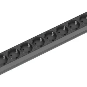 Bachmann 333.506 19 Zoll Netzwerkschrank-Steckdosenleiste 1 HE Schutzkontaktsteckdose Schwarz