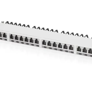 Digitus 24 Port Netzwerk-Patchpanel 483 mm (19") CAT 6a, CAT 6a (Rohkabel CAT 7) 0.5 HE Bestückt
