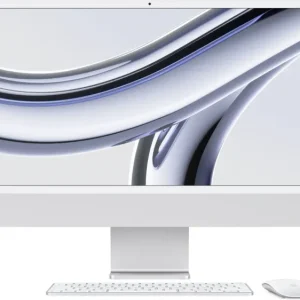 Apple iMac 24 Retina 4.5K (M3, 2023) 61cm (24 Zoll) Silber M3 8-Core CPU 8GB RAM 256GB SSD M3 10-Core GPU MQRJ3D/