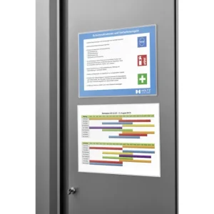 Magnetoplan 1120100 Magnettasche für Dokumente Transparent, Weiß DIN A4