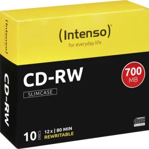 Intenso 2801622 CD-RW Rohling 700 MB 10 St. Slimcase Wiederbeschreibbar