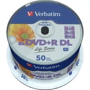 Verbatim 97693 DVD+R DL Rohling 8.5GB 50 St. Spindel Bedruckbar