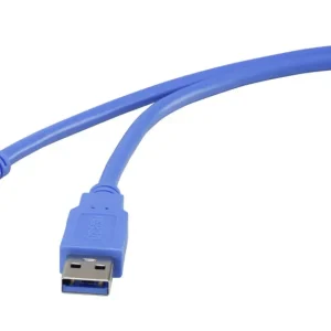 Renkforce USB-Kabel USB 3.2 Gen1 (USB 3.0 / USB 3.1 Gen1) USB- Stecker, USB- Buchse 1.80m Blau vergoldete Steckkontakte
