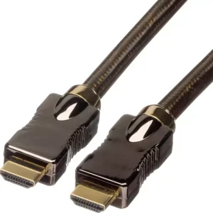 Roline HDMI Anschlusskabel HDMI- Stecker, HDMI- Stecker 2.00m Schwarz 11.04.5681 4K UHD, doppelt geschirmt HDMI-Kabel