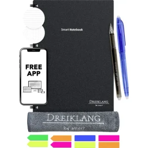Dreiklang be smart 4260029482058 Wiederbeschreibbares Notizbuch mit Planer liniert, Dot-Lineatur (punktkariert) Anzahl de