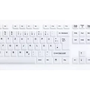 Active Key AK-C8100F Medical Key USB Hygiene-Tastatur Deutsch, QWERTZ Weiß Silikonmembran, Geeignet f. Wischdesinfektion n...