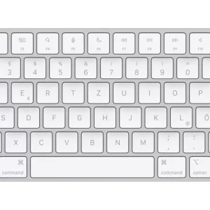 Apple Magic Keyboard Touch ID Bluetooth® Tastatur Deutsch, QWERTZ, Mac Weiß Wiederaufladbar, Fingerabdruckleser voelkner