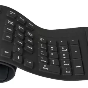 LogiLink ID0019A USB Tastatur Deutsch, QWERTZ Schwarz Faltbar, Spritzwassergeschützt, Staubgeschützt