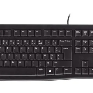 Logitech K120 USB Tastatur Tschechisch Schwarz Spritzwassergeschützt
