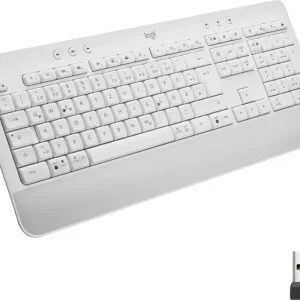 Logitech Signature K650 Bluetooth®, Funk Tastatur Deutsch, QWERTZ Weiß Spritzwassergeschützt
