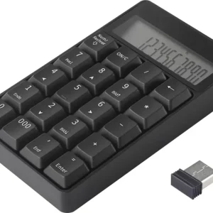 Renkforce RF-NK-201 Kabellos Nummernblock Display, Taschenrechnerfunktion Schwarz