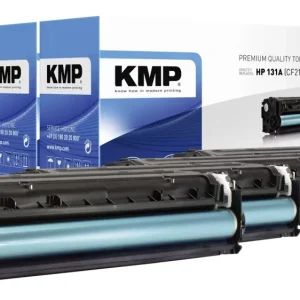 KMP Toner ersetzt HP 131A, 131X, CF210A, CF210X, CF211A, CF212A, CF213A Kompatibel Kombi-Pack Schwarz, Cyan, Magenta, Gelb...