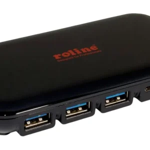 Roline 14025055 USB 3.2 Gen 2-Hub Schwarz