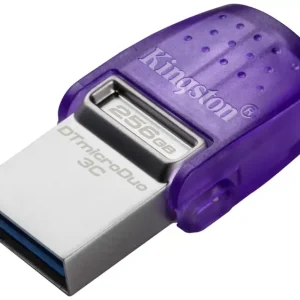Kingston DataTraveler microDuo 3C USB-Stick Retail 256GB Edelstahl, Violett DTDUO3CG3/256GB USB- (USB 3.2 Gen 1), USB-C®