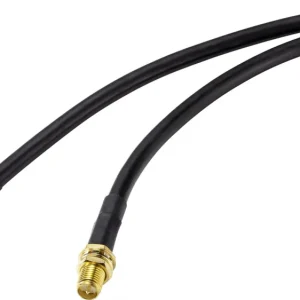 SpeaKa Professional Antennen Verlängerungskabel [1x RP-SMA-Stecker - 1x RP-SMA-Buchse] 1.00m Schwarz